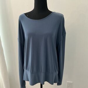 White House Black Market Slate Blue Blouse